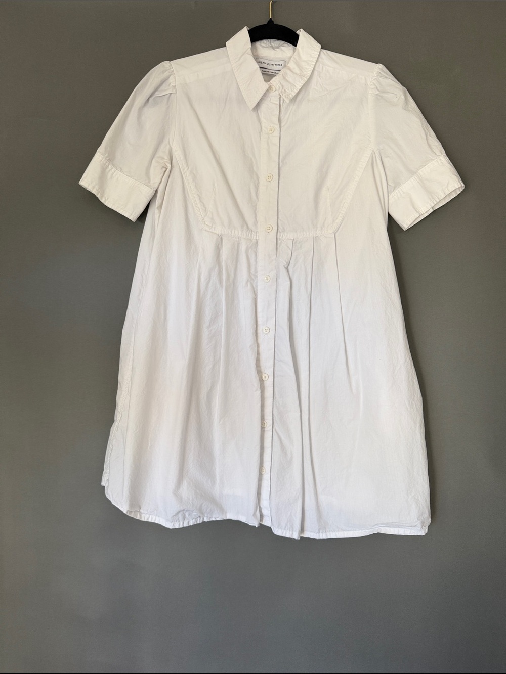 Urban Outfitters Shirt Dress SP Urban Outfitters White Short-Sleeve Mini